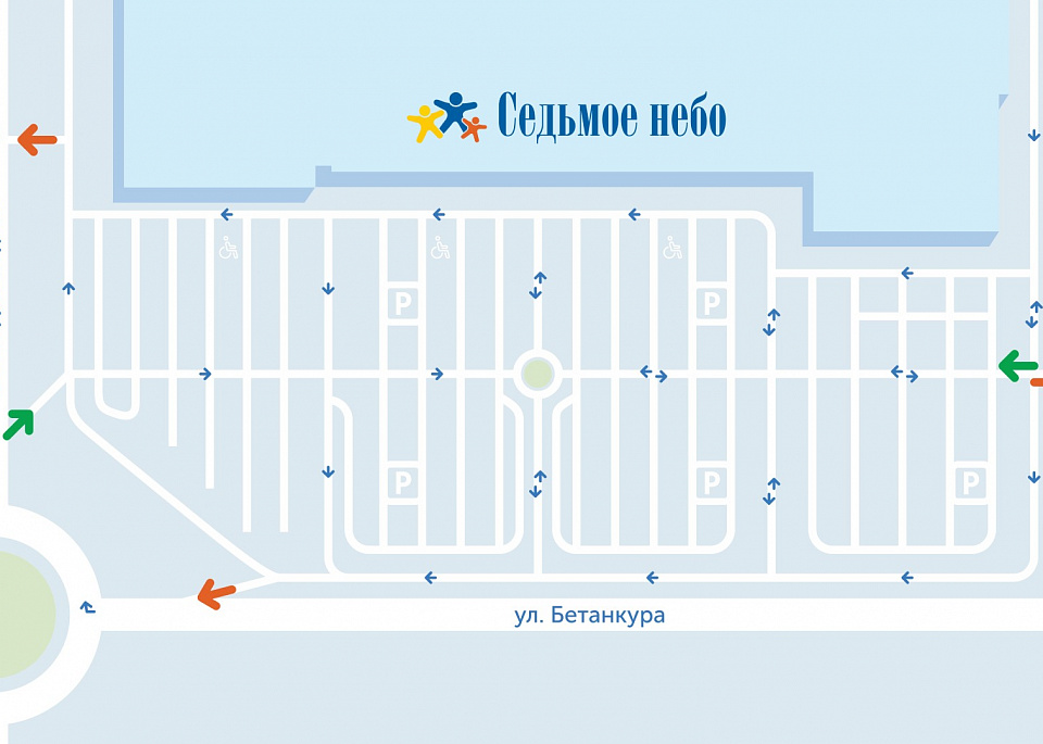 Парковка в ТРЦ «Седьмое небо» Нижний Новгород